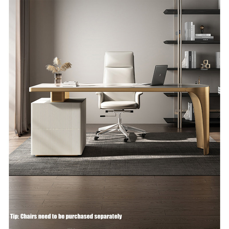 Bureau d'ordinateur Italian Minimalist, H 29,92 po x l 55,12 po x P 27,56 po
