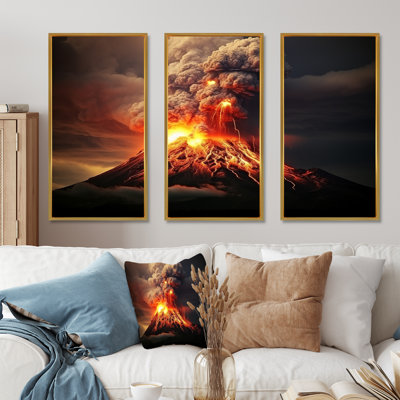 «Volcano Volcanic Explosion VI», ensemble de reproductions d'art mural volcan