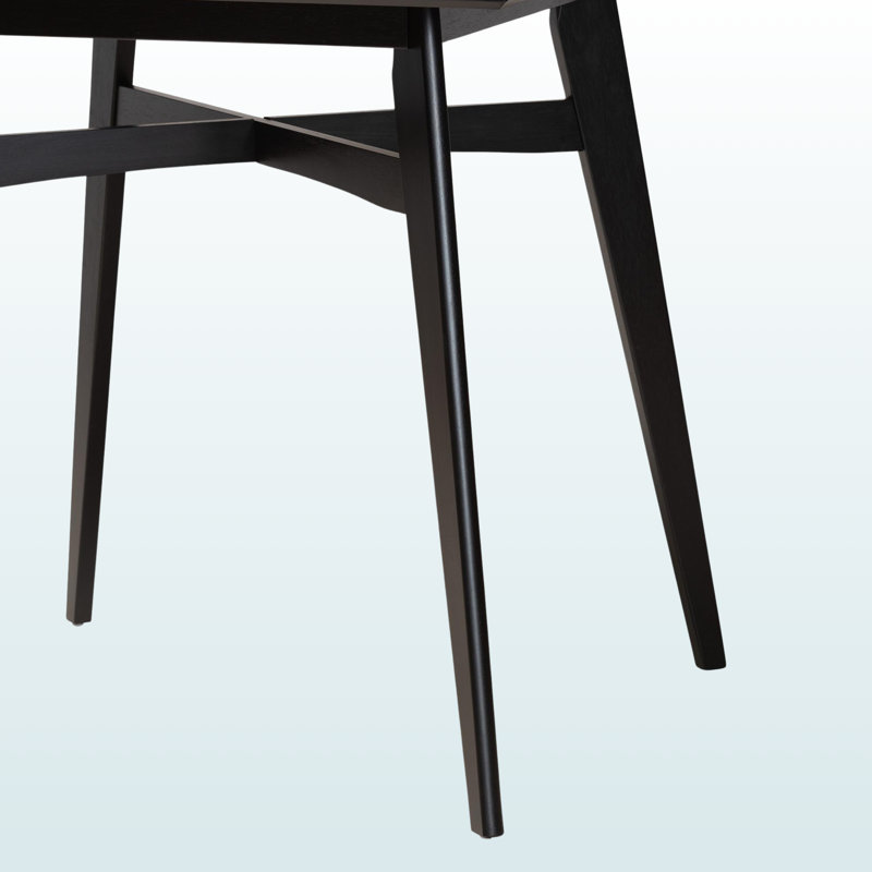 Milo Mid-Century Modern Counter Height Pub Table in Black Finish, 36.23'' H X 35.83'' W X 35.26'' D, Black