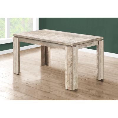 Beige Laminate Dining Table, 60" Rectangular, Modern, For Rectangular Taupe Construction Events