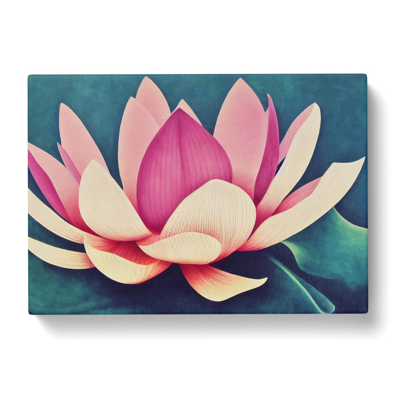 Mind Blowing Lotus Flower - Wrapped Canvas, 35cm H x 50cm W x 3cm D