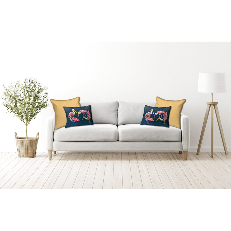 Housse et insert de coussin décoratif rectangulaire en polyester pour l'extérieur, H 16 po x l 20 po
