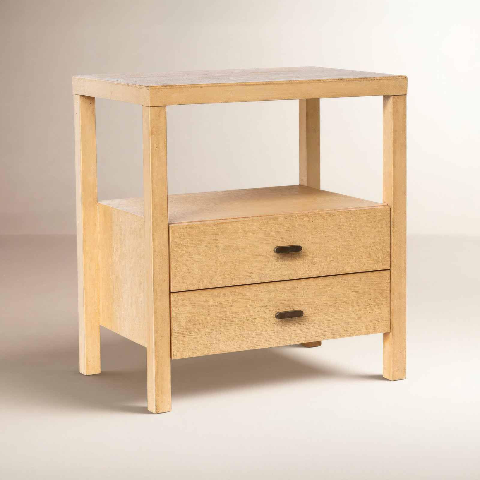 Francisca 2 - Drawer Solid Wood Nightstand, Warm Brown