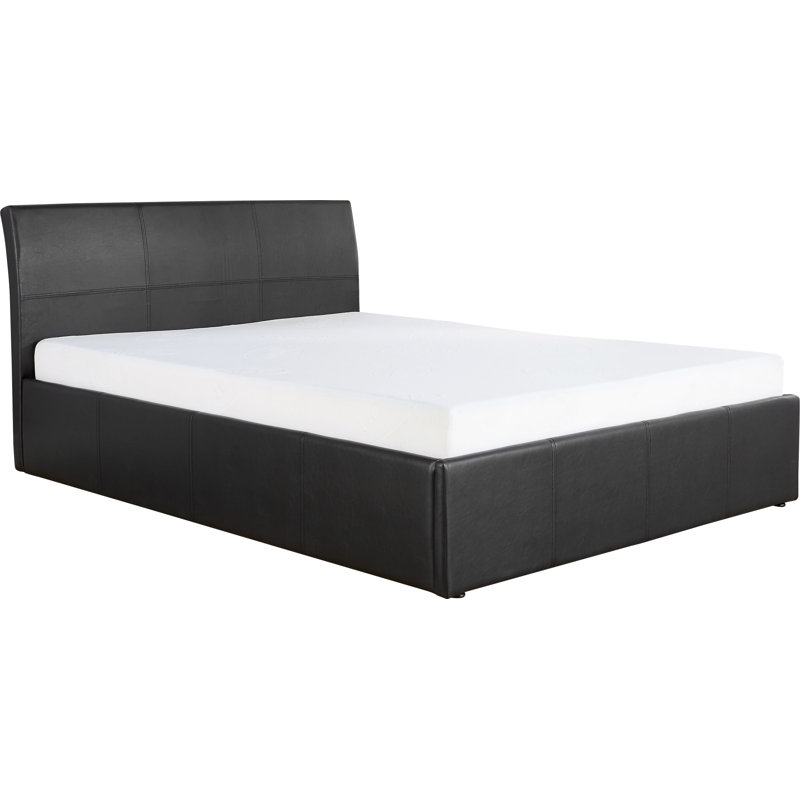 Baudoin Upholstered Ottoman Storage Bed, Double (4'6), Black