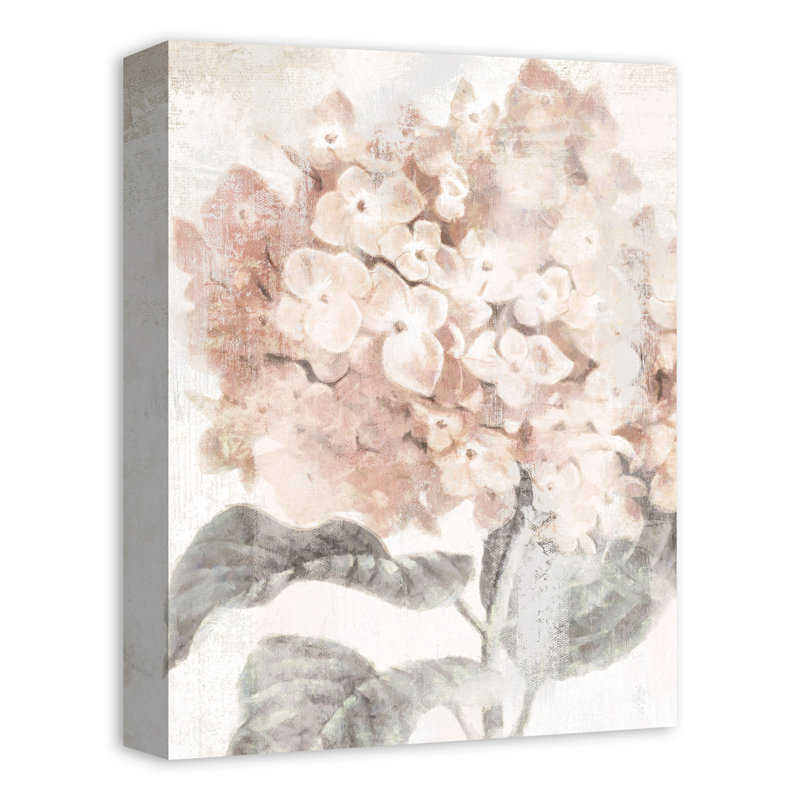 Gros plan d'hortensia sur toile, H 16 po x l 12 po x P 1,25 po