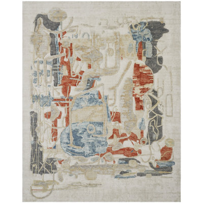 Studio Glyphs by Katie Merz Mist Multi Wool Handcrafted Area Rug