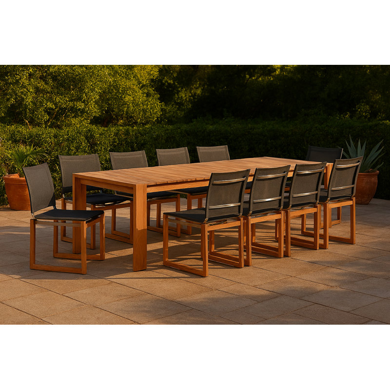 Patio Dining Side Chair, Black