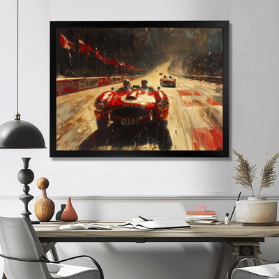 Rétro Muscle Car At The Track IV - Race Tracks, art mural
