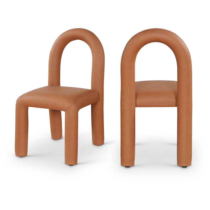 Chaise Greco, Cognac, Cuir végane