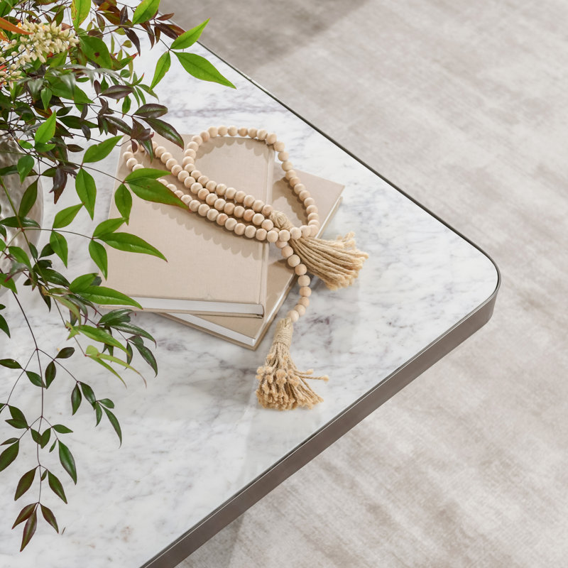Far Marble And Metal Square Coffee Table