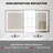 Frameless Anti-fog Led Bathroom Mirror With Frontlight And Backlight, 3 Colors Dimmable Vanity Mirror-1146615439