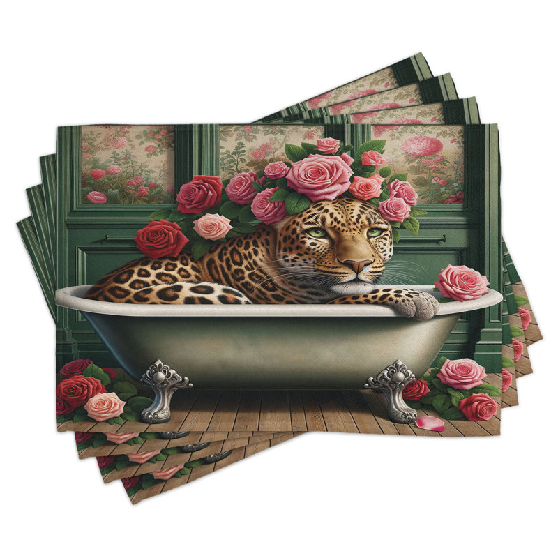 Ensemble de 4 napperons Ambesonne Leopard