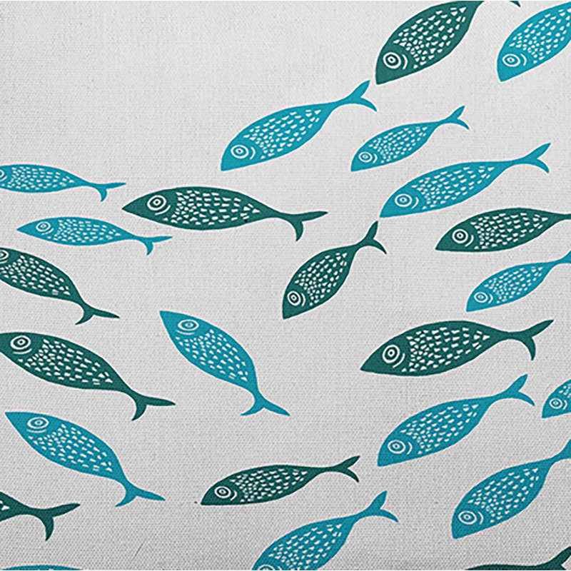 Housse de coussin d'extérieur rectangulaire Beach Insert, Turquoise