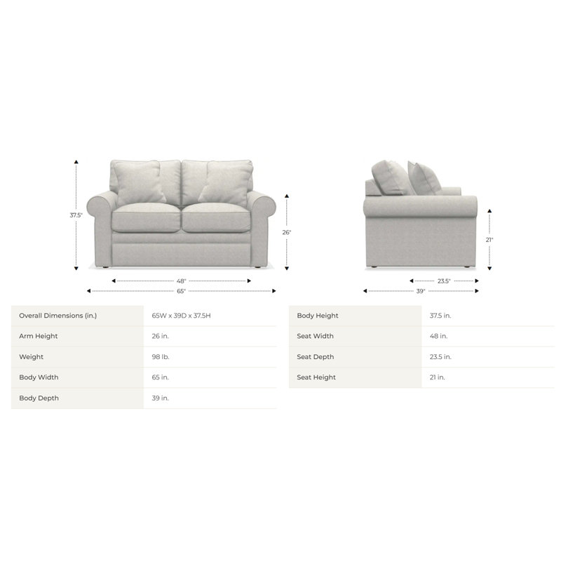 Collins Loveseat, Bisque
