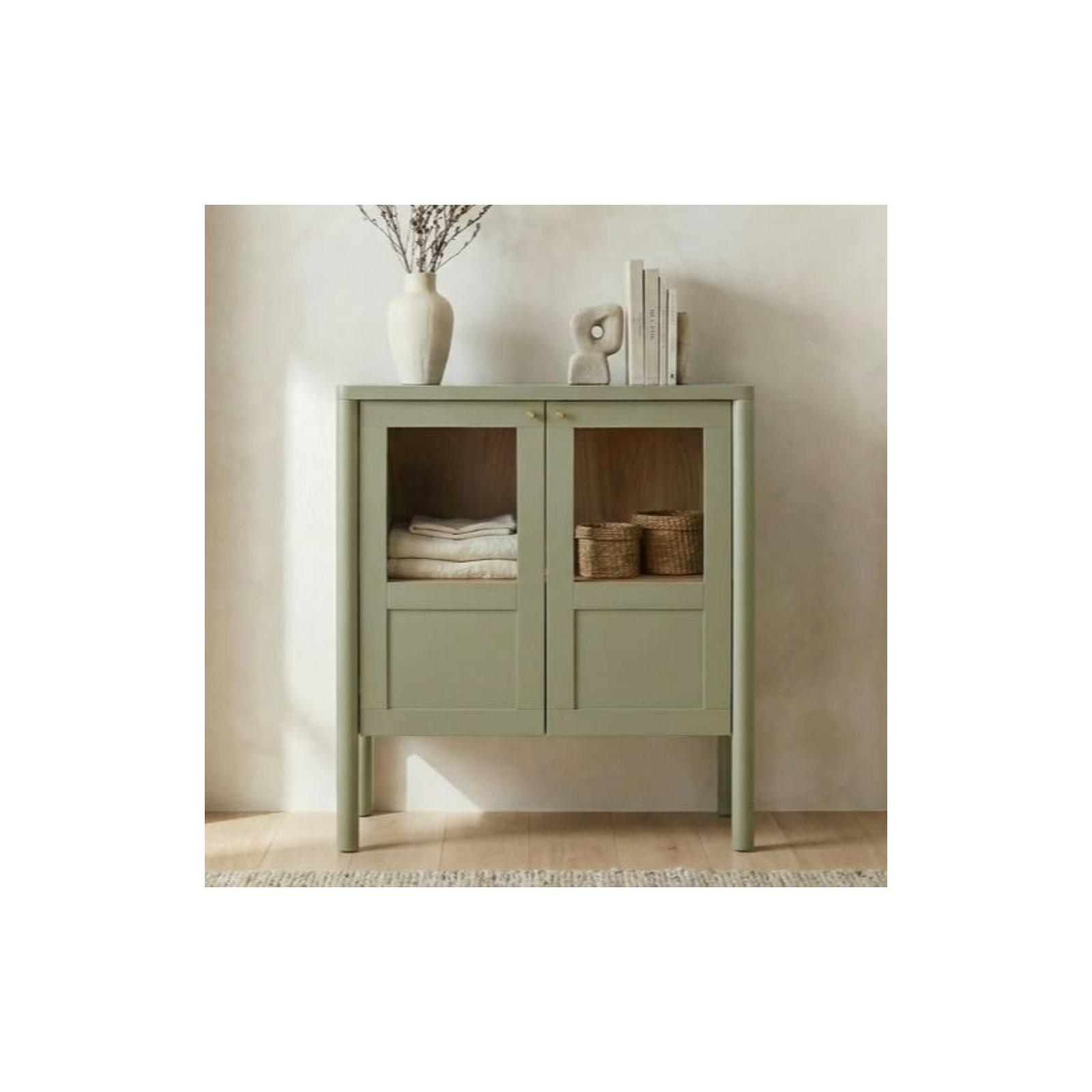 2-Door Storage Cabinet, Green