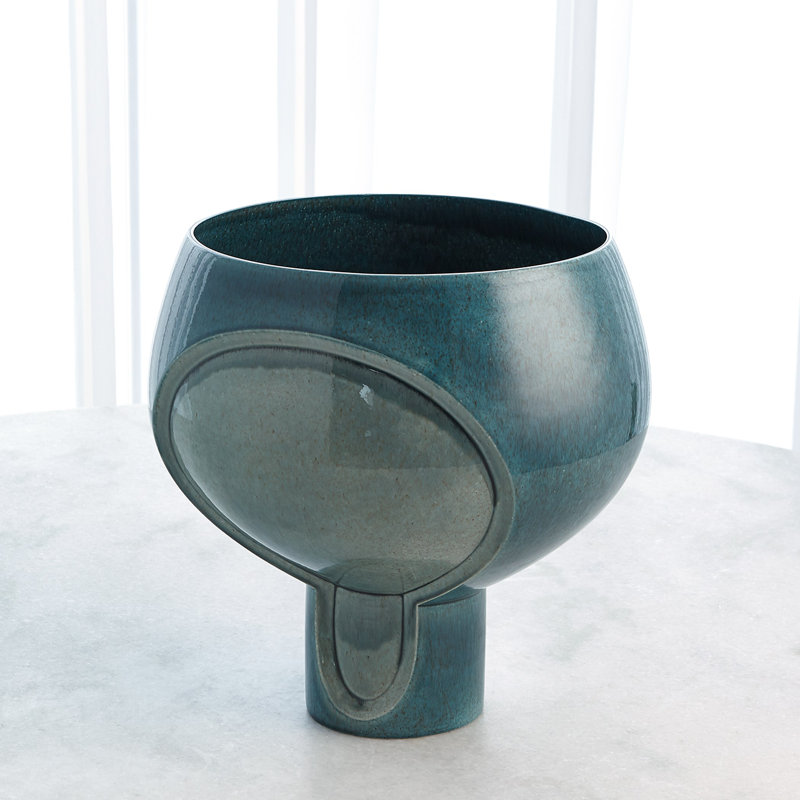 Two Tone Pod Vase-Azure-Squat