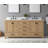 Souther 72'' Double Bathroom Vanity Base Only in Brushed Oak Finish