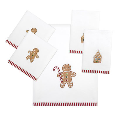 Avanti Gingerbread Man 5-Piece Towel Set (B2H2T)