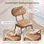 Ensemble de 3 tabourets de bar, tabourets de bar à hauteur de comptoir, tabourets de cuisine rembourrés, chaises de îlot de cuisine avec siège rembourré ovale rembourré en polyuréthane avec dossier, chaises de bar pour la cuisine, la salle à manger, le bar, le café-1928658280