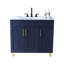 Ensemble de meuble-lavabo simple 36 po bleu