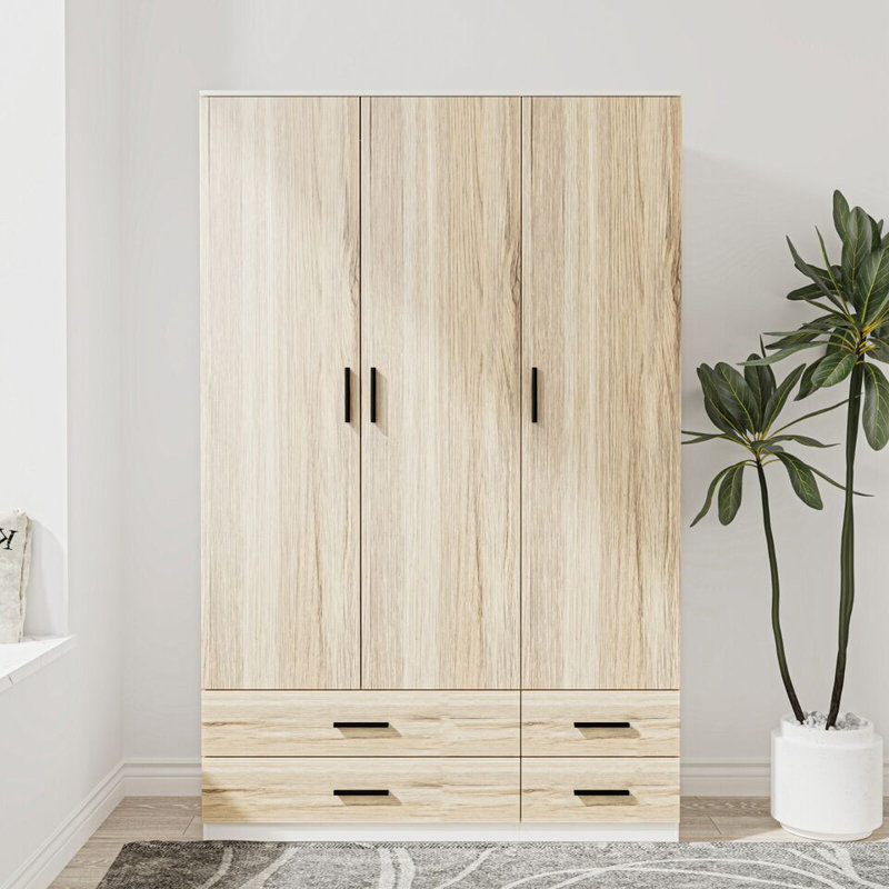 Retonia Manufactured Wood Wardrobe, White/Oak