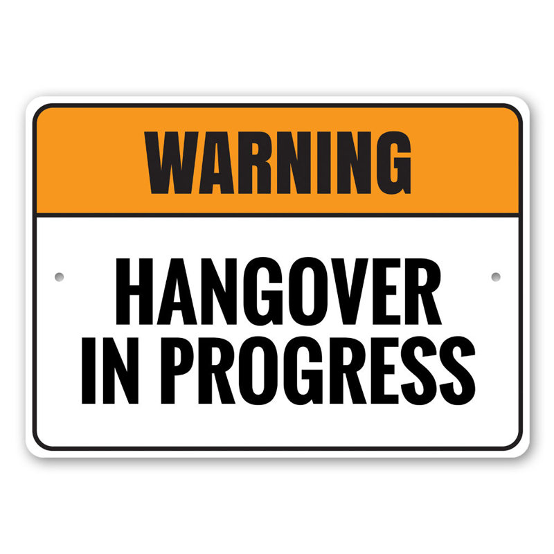 Panneau en aluminium Hangover, H 10 po x l 14 po x P 0,04 po