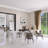 118.11" Multifunctional Extendable Rectangular Dining Table