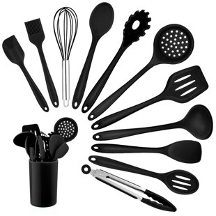 Silicone Cooking Utensil Set, Fungun 24pcs Silicone Cooking Kitchen Utensils  Set, Non-stick Heat Resistant - Best Kitchen Spatulas Set with Copper  Stainless Steel Handle -Gray(BPA Free, Non Toxic) 