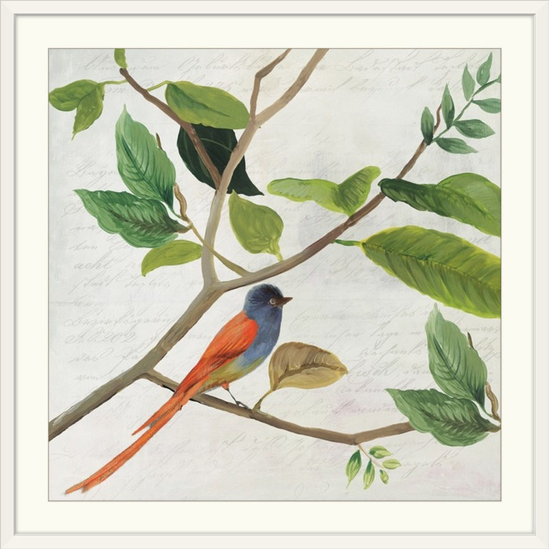 « ii » asia jensen, impression Singing Bird, H 20" x l 20" x P 1", Cadre blanc