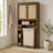 Over-the-Toilet Cabinet with Adjustable Shelves -Light Brown-984481387
