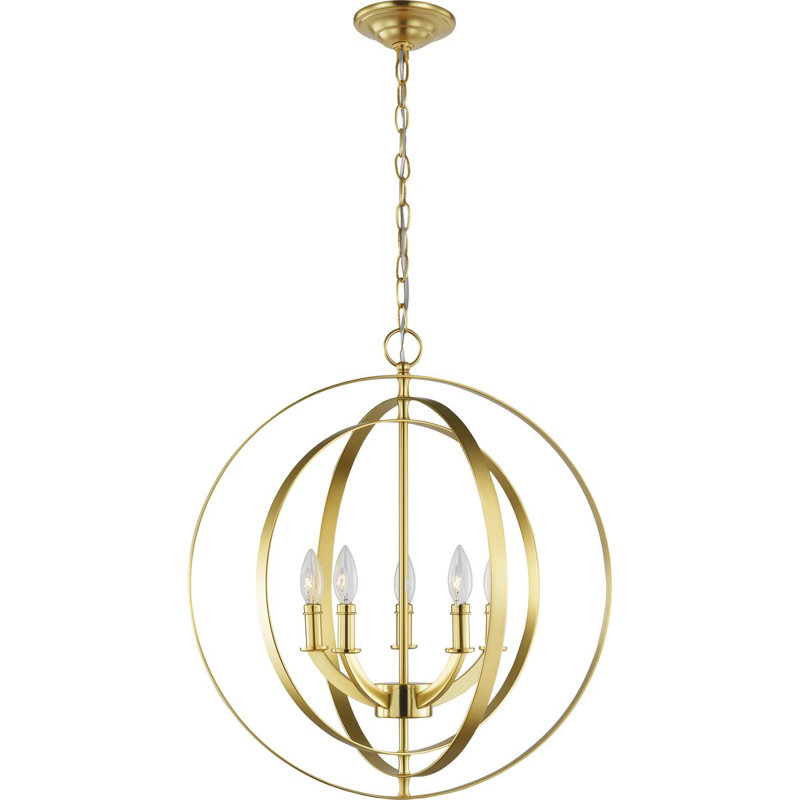 Morganti 5 - Light Candle Style Pendant, Gold