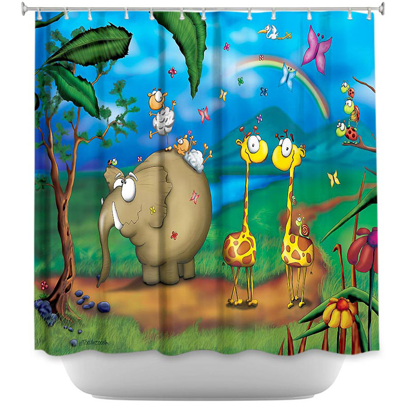 Rideau de douche simple jungle party