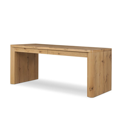 Novella Writing Desk-Natural Oak Veneer Thick Random