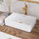 DeerValley 20" x 14'' White Vitreous China Rectangular Bathroom Sink Vessel Sink with Overflow