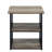 Antique Oak And Black 3-Shelf Nightstand-1137743605