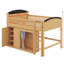 Lit mezzanine avec armoire de rangement, garde-robe et lumières DEL pour enfants adolescents-25654139