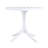 Summer - Modern White Round Plastic Table – 36 Inch Indoor/Outdoor Dining Table & Coffee Table, Lightweight Polypropylene All-Weather Patio Table For Garden, Courtyard, Kitchen, Camping (White)