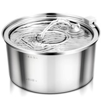No Spill Dog Water Bowl, 3.2L Large Slow Drinking Non Spilling Pet Water  Dish, Stainless Steel Messy Drip & Splash Proof Water Feeder Dispenser