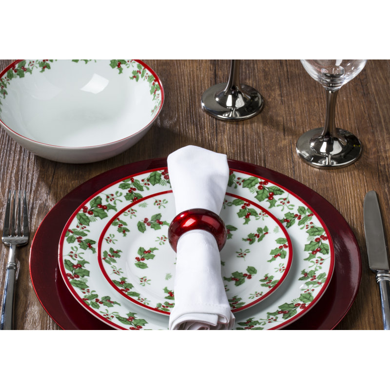 Holly 18pc Holly Dinner Set