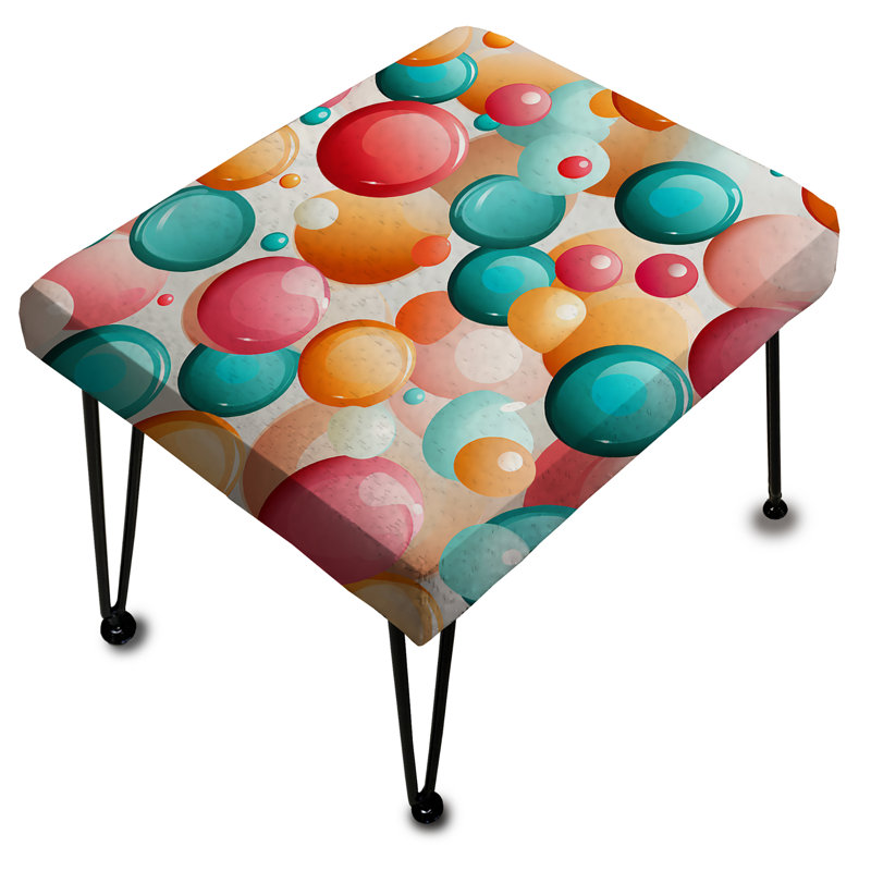 Repose-pieds rectangulaire à pois Poupart Candy Crush Delight