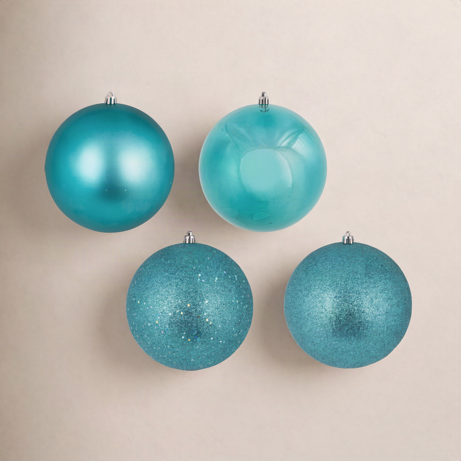 Shatterproof Bauble, 6" H x 6" W x 6" D, Teal