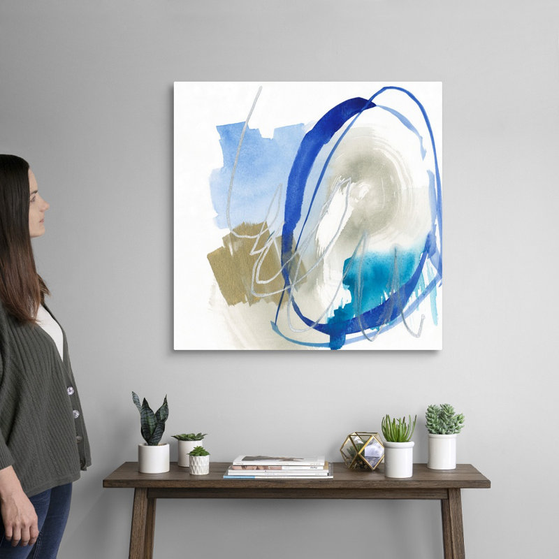 Cobalt Surround II par Jennifer Goldberger - reproduction d'art, Toile tendue, H 30 po x l 30 po x P 1,25 po