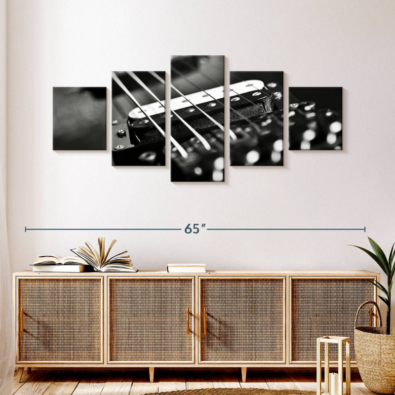 Monochrome Guitar Strings, 24" H x 55" W