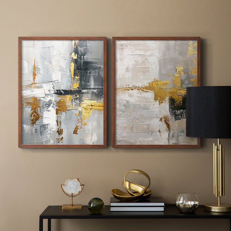 Série ABSTRACT CDL XXXVII - Reproduction encadrée de qualité supérieure - prête à être accrochée - aucun clou requis - aucun clou requis