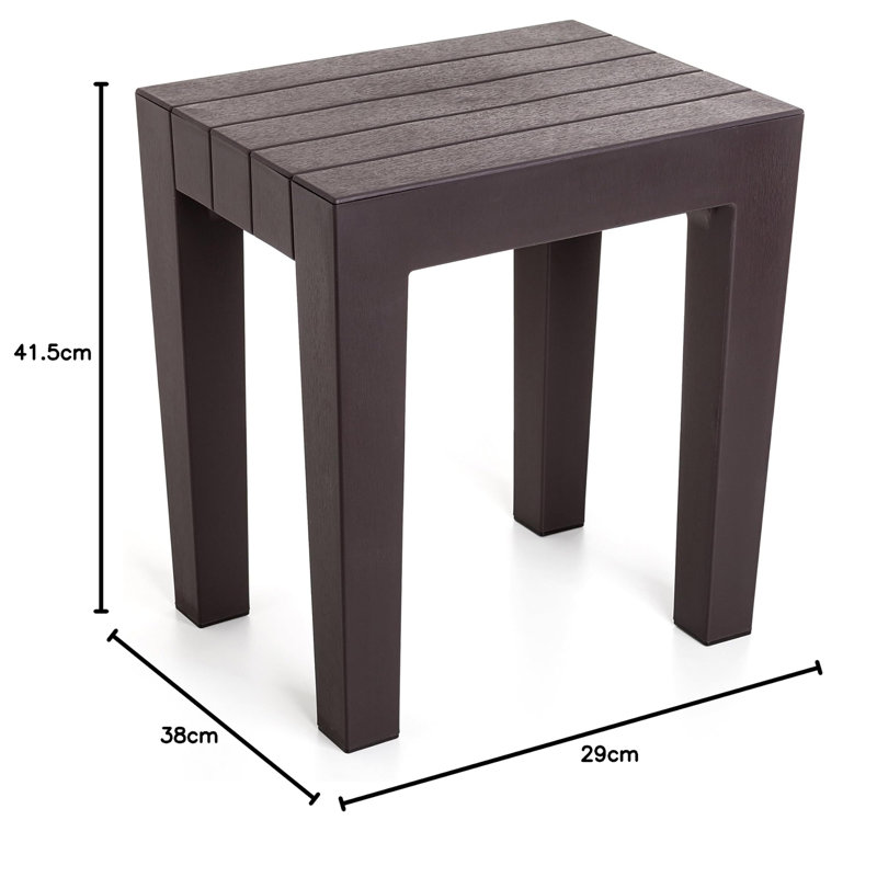 High-Density Polyethylene (HDPE) Accent Stool, Brown
