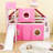 Wood Loft Bed with Tent, Tower and Storage Staircase-1683763810-1683763808