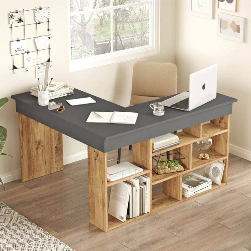 Alxander Writing Desk, Oak/Black