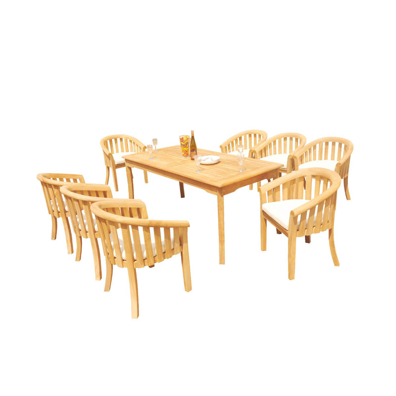 Ensemble repas pour 8 personnes Cimberly, 115 po x 36 po x 31,5 po