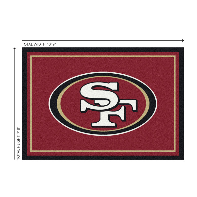 Indoor Rug, Rectangle 7'8" x 10'9", San Francisco 49ers