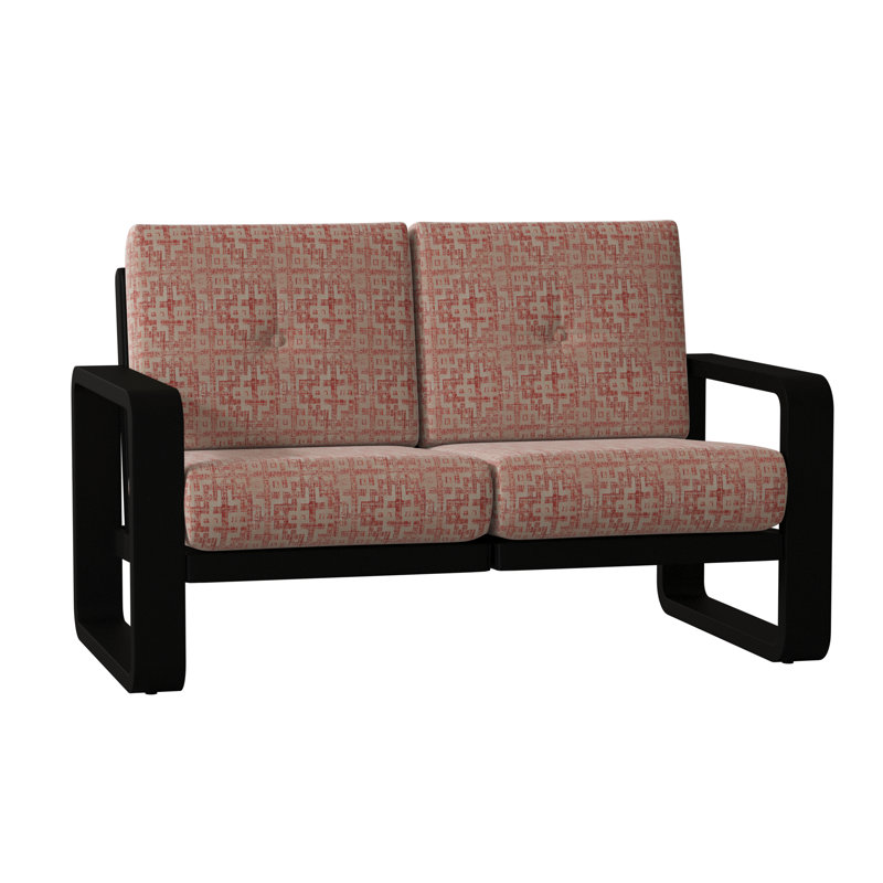 Vale Outdoor 2 - Seat Loveseat, Canvas Bird's Eye Sunbrella® Canvas, Textured Black